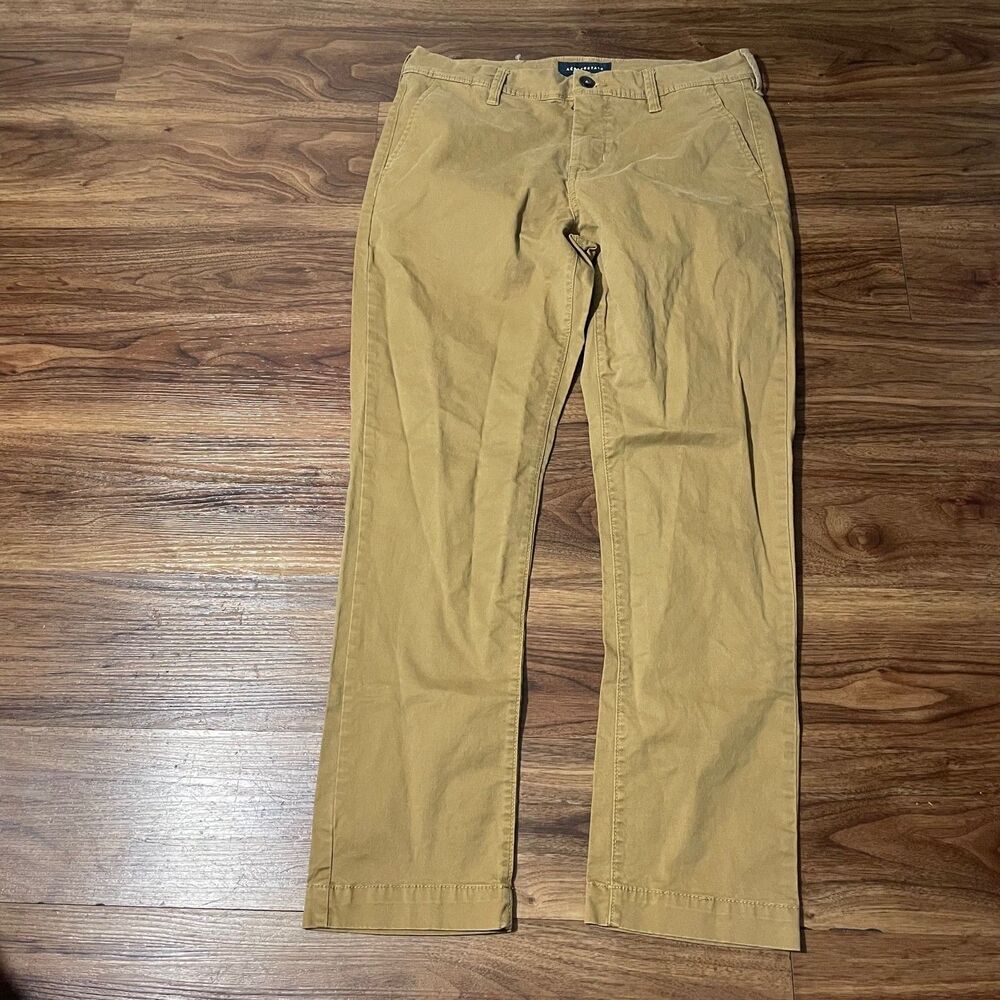 AEROPOSTALE Slim Straight Stretch Chino Pants Khaki Men’s 30x30 Tan Casual